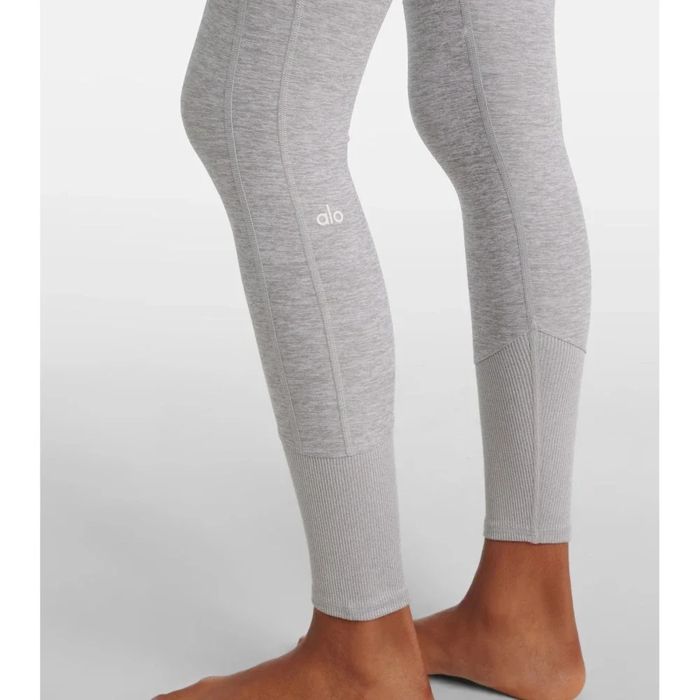 Alo Yoga Alosoft High Waist Lounge Leggings Ribbed Waist